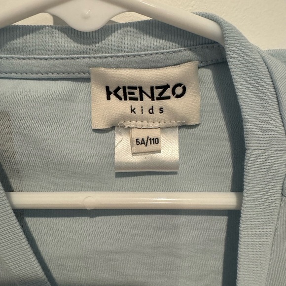 Kenzo boys Blue Short Sleeve Tee with Graphic Design - Picture 3 of 3